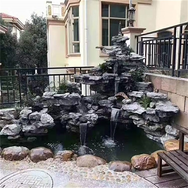 贵州庭院小假山鱼池效果图